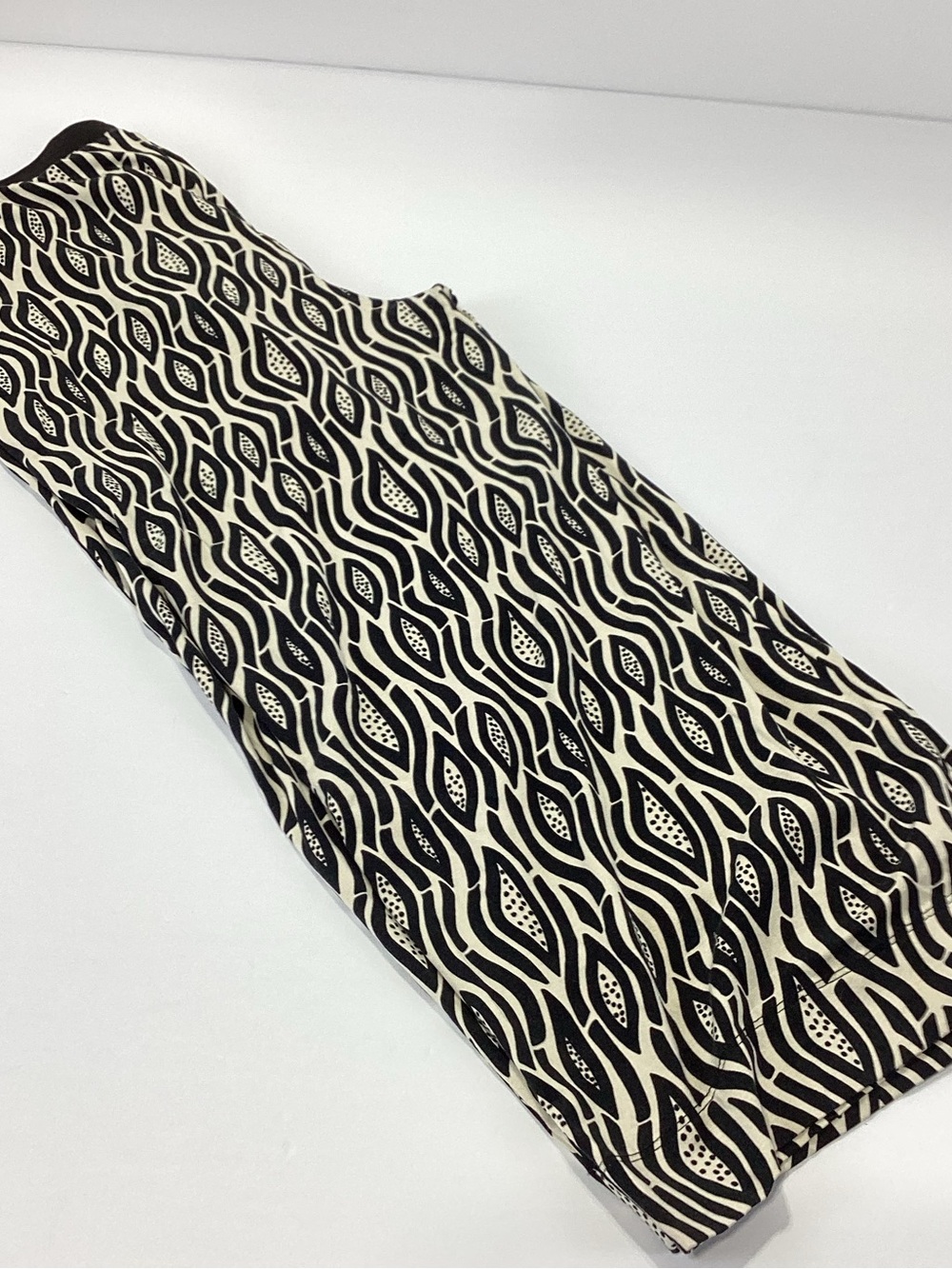 Gudrun Sjoden Pull On Flow Pants Black & Cream Patterned Wide-Leg Cross Front XL - Picture 3 of 10